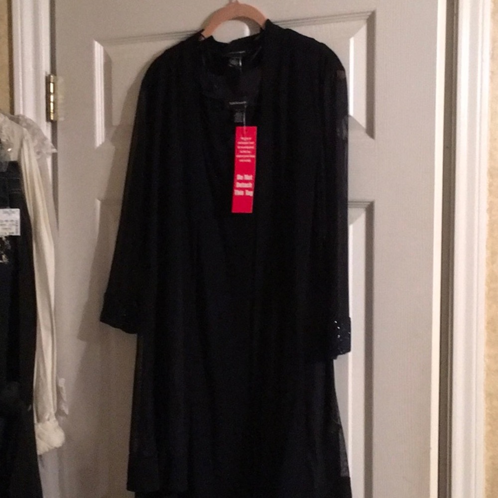 R & M Richards 2 pc. Ladies Lg. Dress in Navy NWT